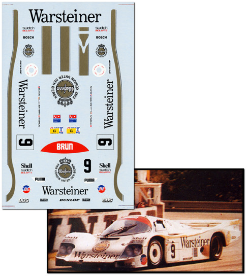DMC decal Porsche 962, Warsteiner